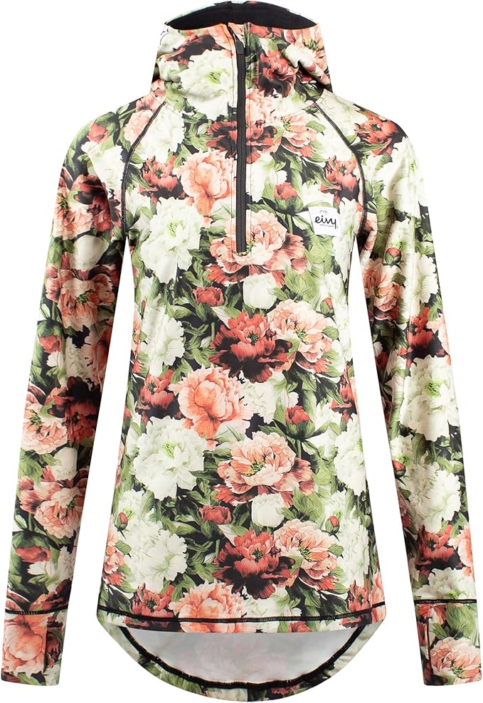 Eivy Icecold Zip Hood Top Autumn Bloom Damen Blumenmuster