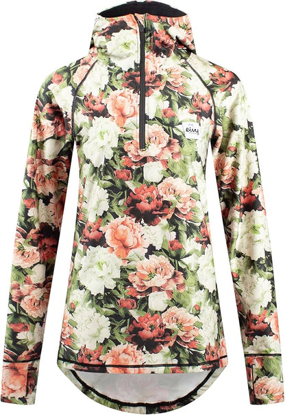 Eivy Icecold Zip Hood Top Autumn Bloom Damen Blumenmuster