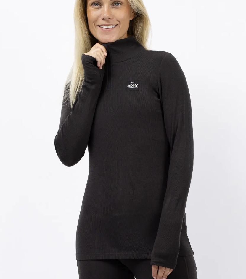 Eivy Journey Wool Rib Top Black