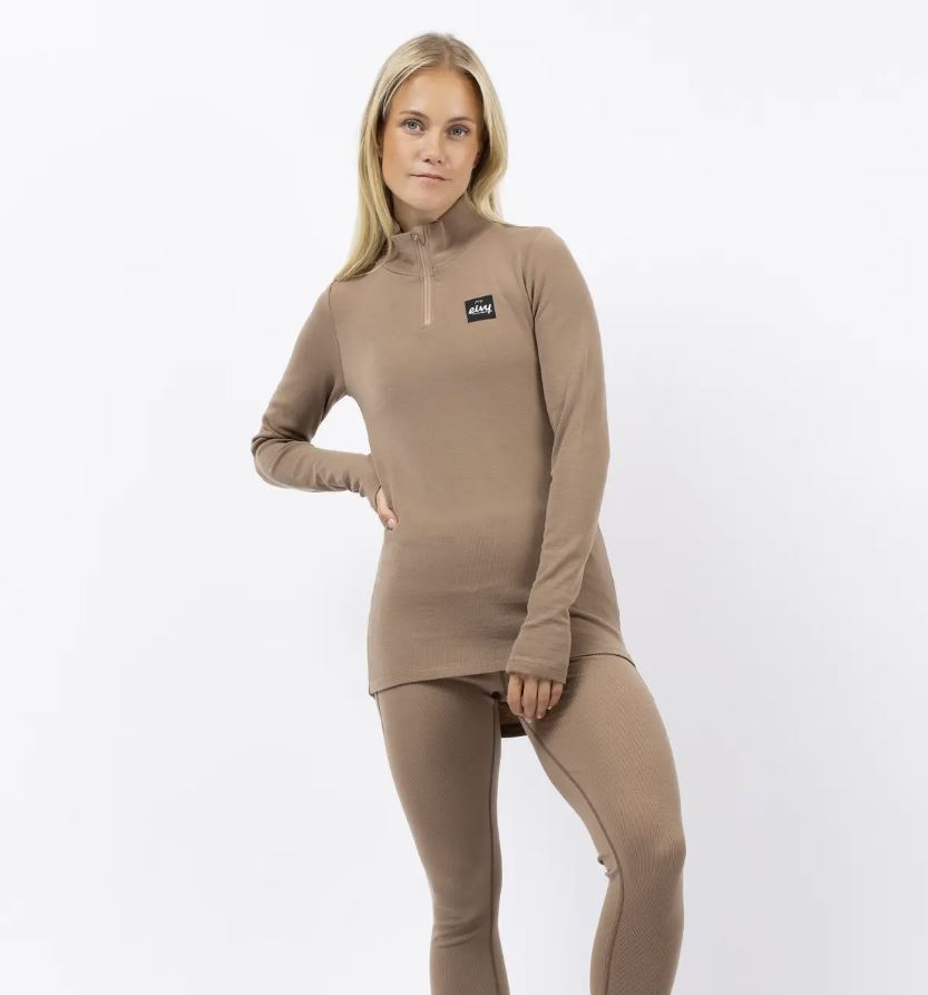 Eivy Journey Wool Rib Top Faded Coffee