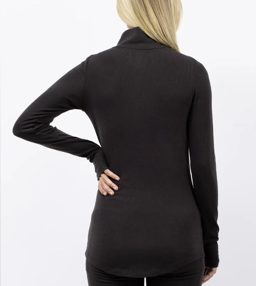 Eivy Journey Wool Rib Top Black