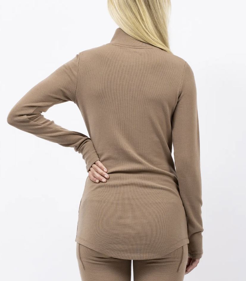 Eivy Journey Wool Rib Top Faded Coffee