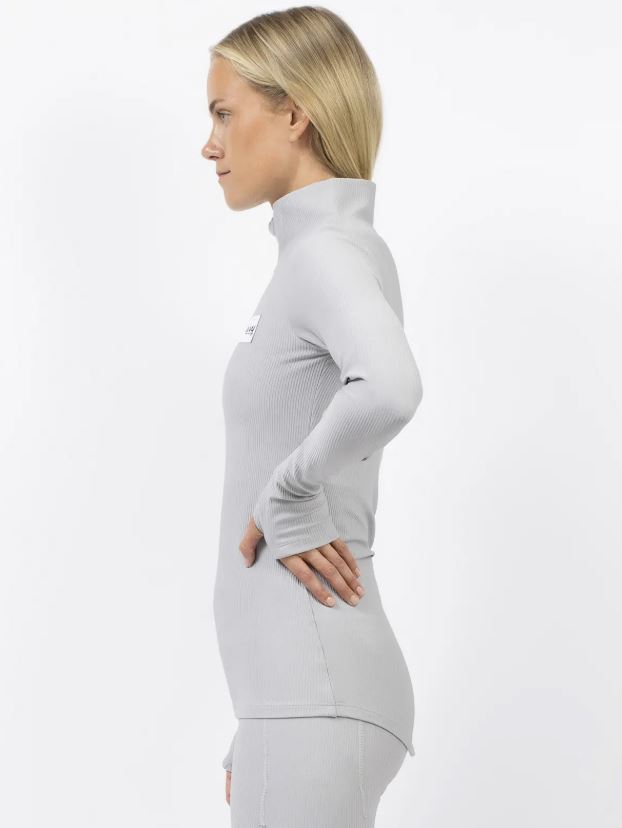 Eivy Journey Rib Top Grey Melange  Damen-Baselayer-Shirt