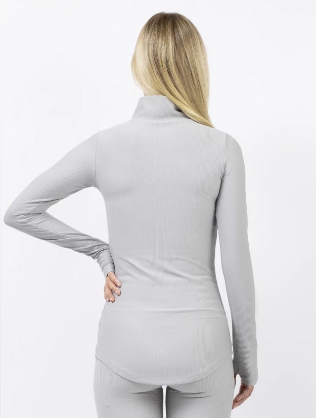 Eivy Journey Rib Top Grey Melange  Damen-Baselayer-Shirt