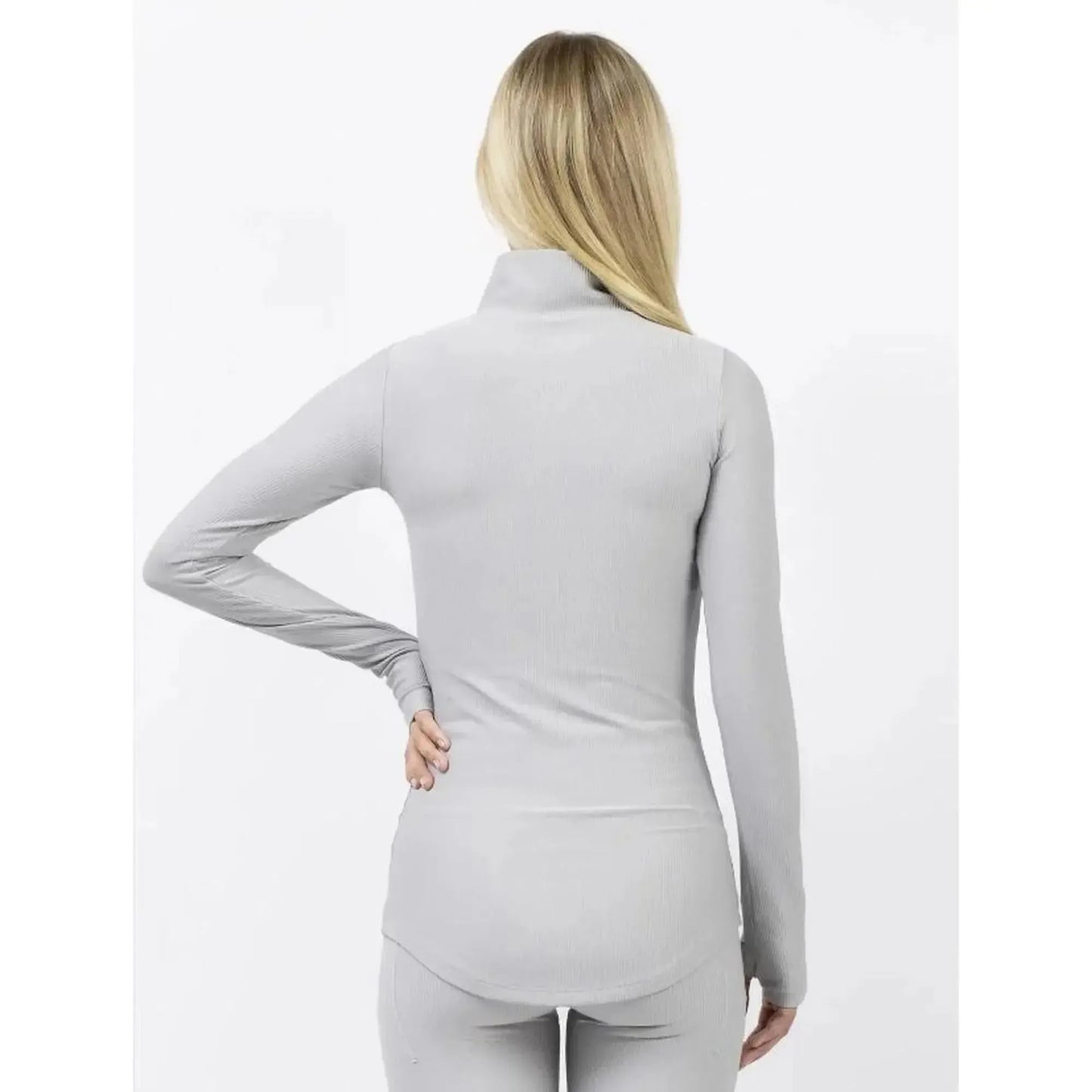 Eivy Journey Rib Top Grey Melange  Damen-Baselayer-Shirt