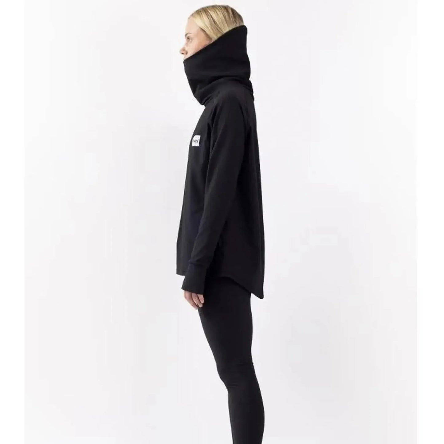 Eivy Loose Fit Gaiter Rib Top Black Langarm Damen Funktionsshirt Schwarz