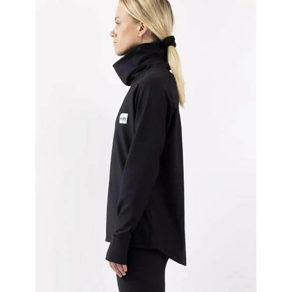 Eivy Loose Fit Gaiter Rib Top Black Langarm Damen Funktionsshirt Schwarz