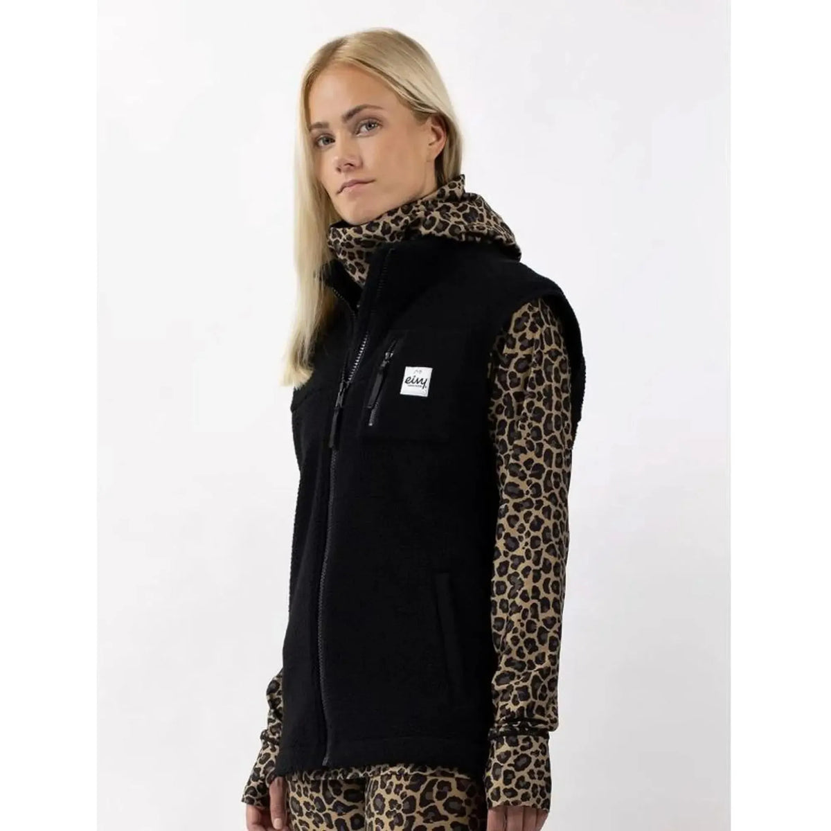 Eivy Lumberjackie Sherpa Vest Black Fleeceweste weiches Sherpa-Vlies-Nitrobags-Shop
