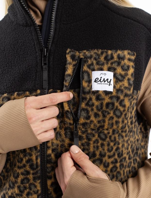 Eivy Lumberjackie Sherpa Vest Leopard leopardengemusterte Fleeceweste