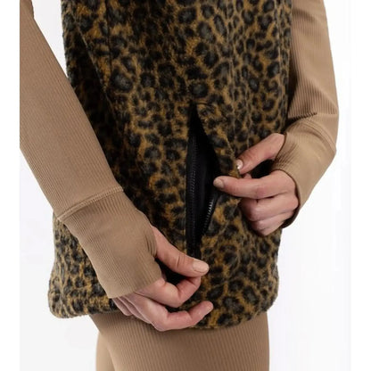 Eivy Lumberjackie Sherpa Vest Leopard Damen Fleeceweste Jacke Weste-Nitrobags-Shop