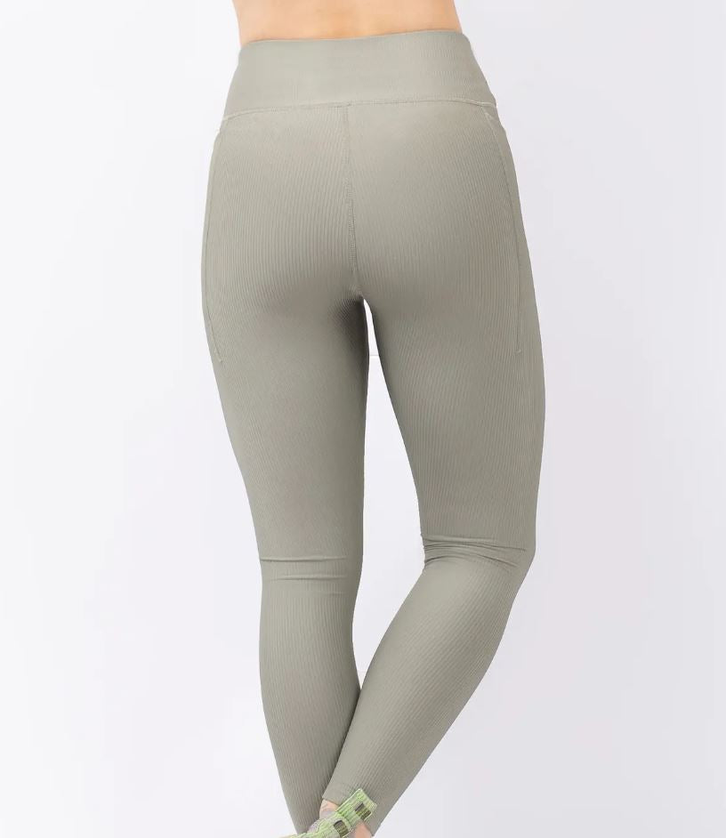 Eivy Pocket Rib Tights Faded Oak