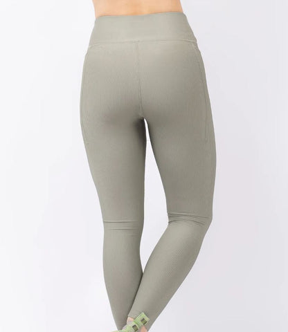 Eivy Pocket Rib Tights Faded Oak
