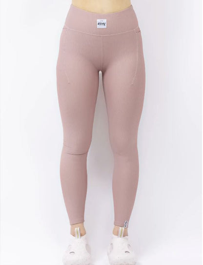 Eivy Pocket Rib Tights Faded Woodrose Leggings für Sport