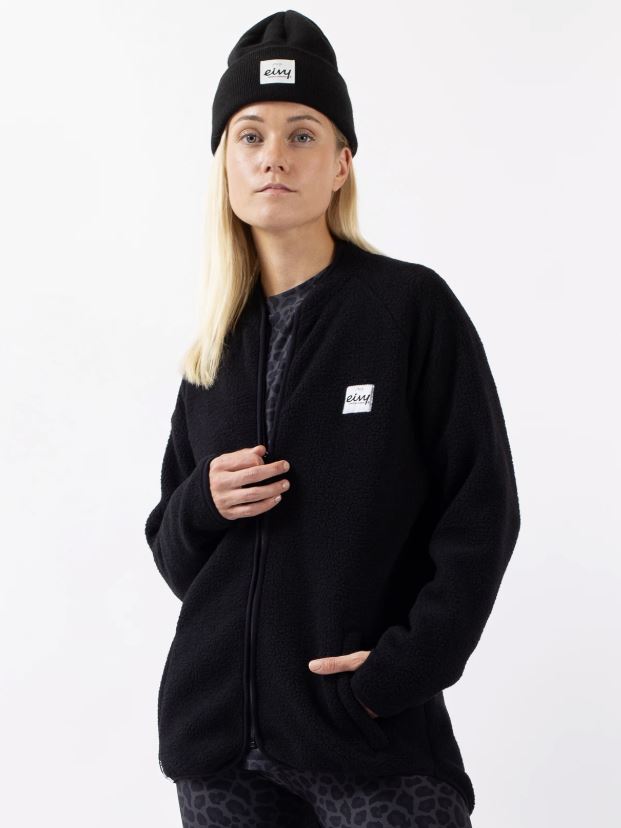 Eivy Redwood Sherpa Jacket Black Schwarzes Damen Fleeceparka