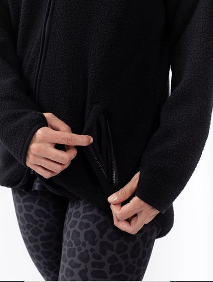 Eivy Redwood Sherpa Jacket Black Schwarzes Damen Fleeceparka