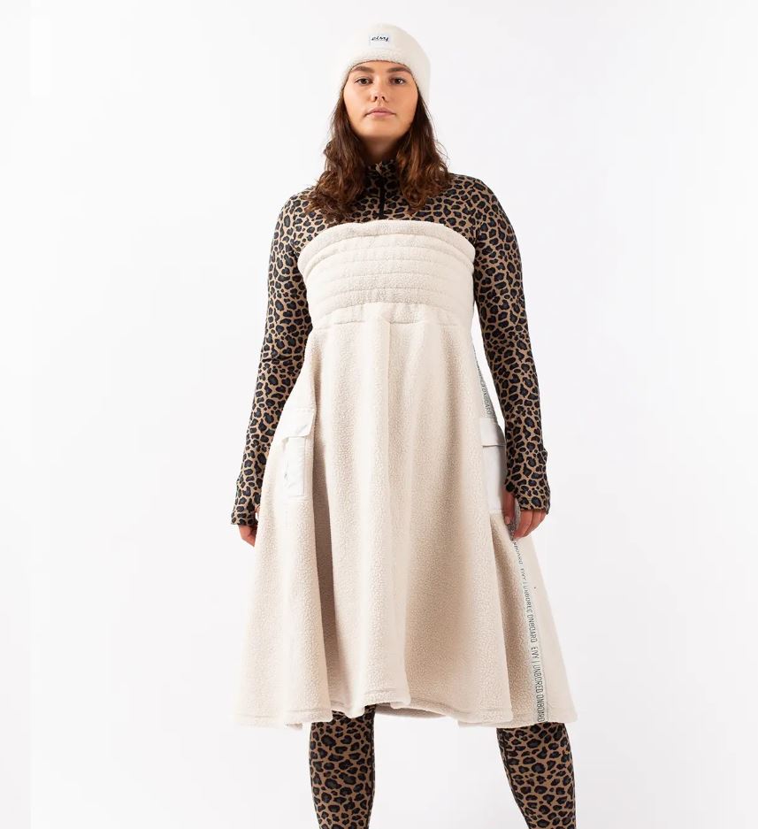 Eivy Valley Sherpa Skirt Faded Cloud Kleid / Poncho - Damenrock