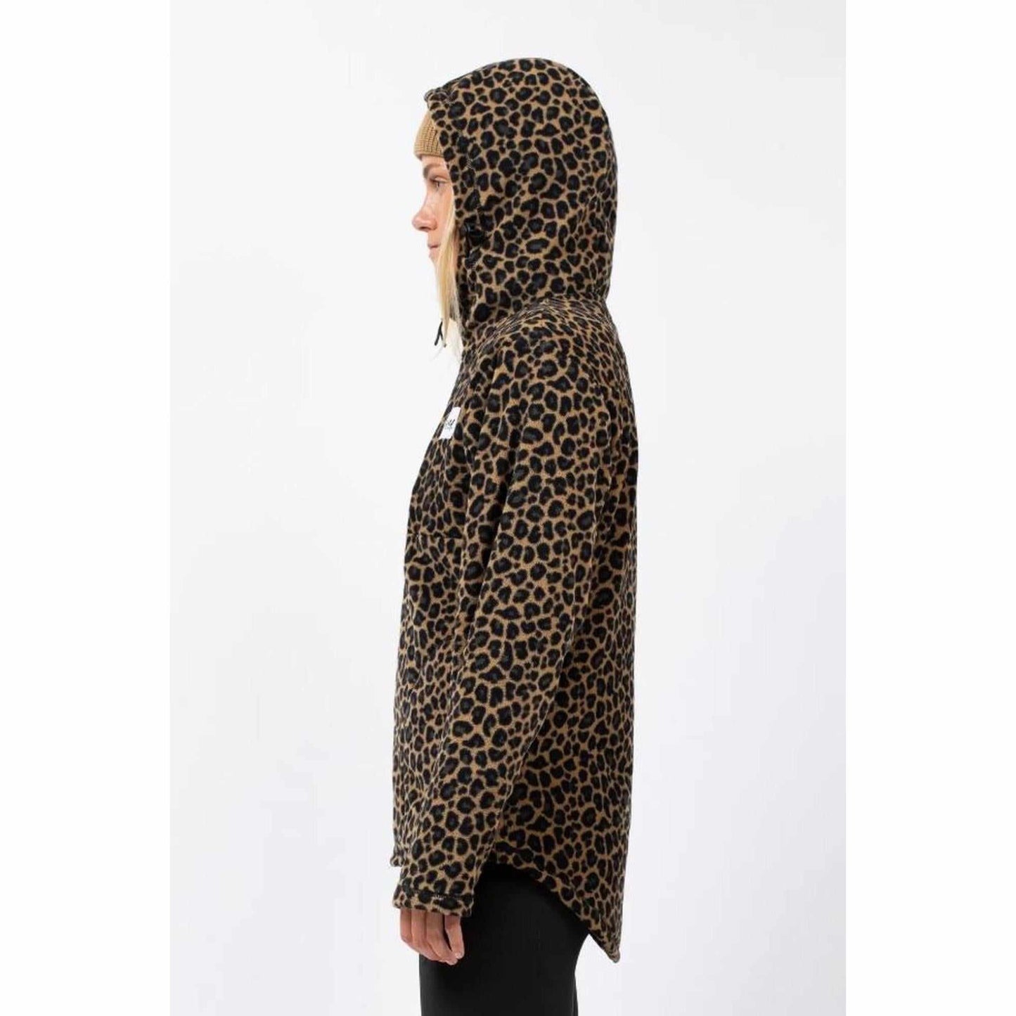 Eivy Techlight Ziphood Fleece Leopard Fleecepullover mit Kapuze und Daumenschlaufen