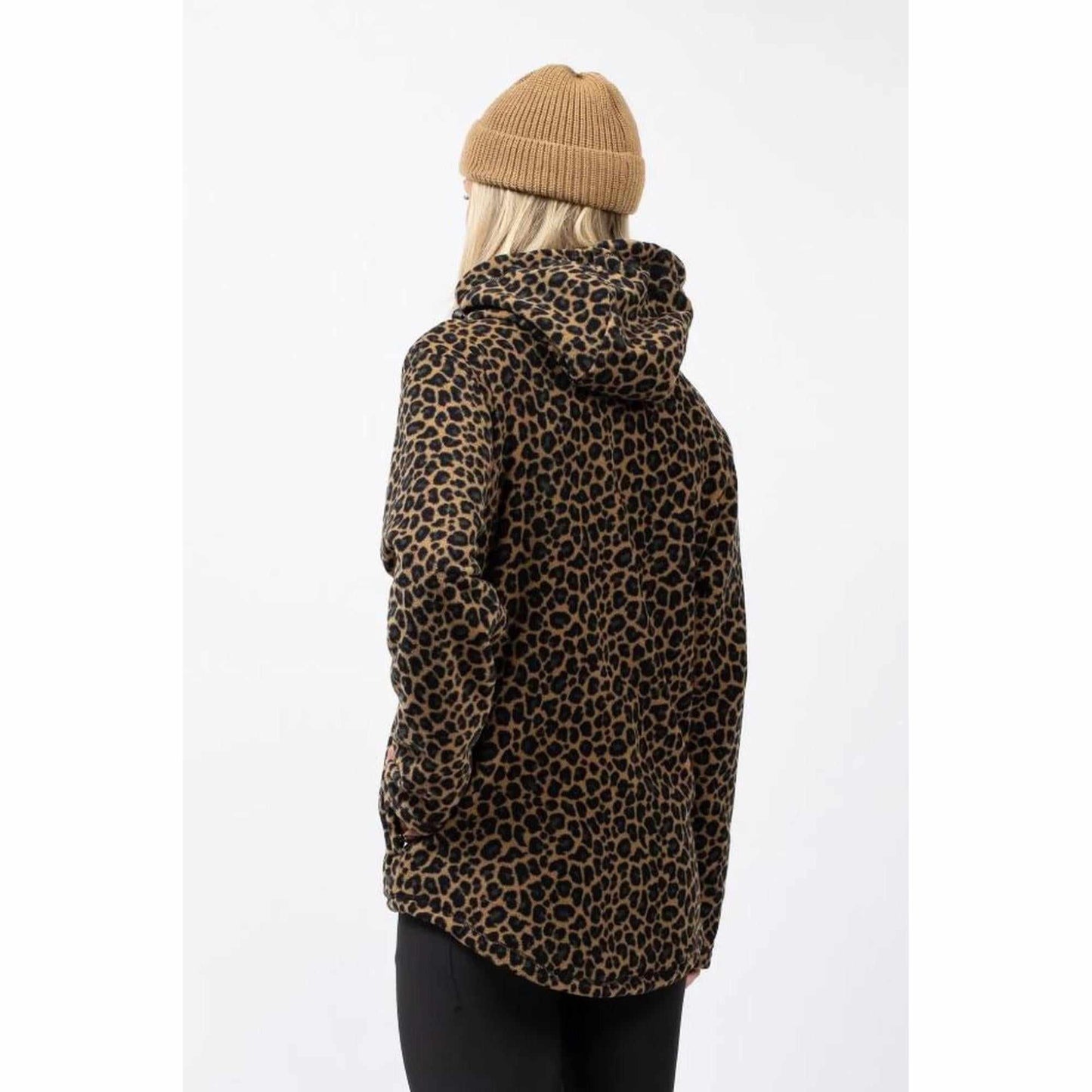Eivy Techlight Ziphood Fleece Leopard Fleecepullover mit Kapuze und Daumenschlaufen