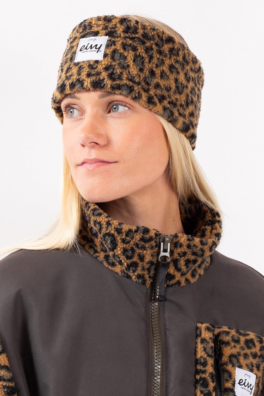 Eivy Throwback Sherpa Headband Damen Stirnband Leopard