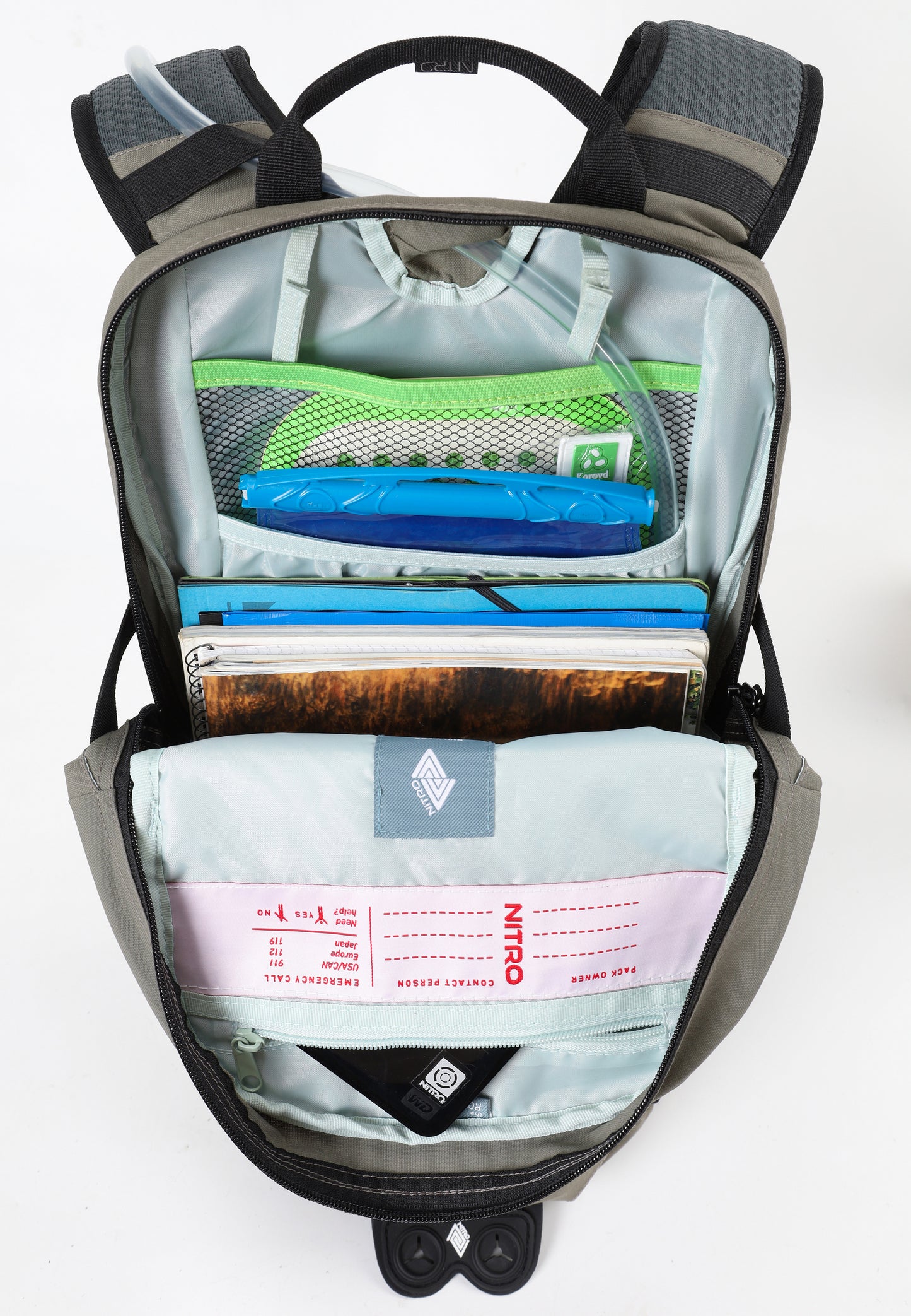 Nitro ROVER 14 X RIPURI SET Snow- Outdoor- Rucksack Waxed Lizard