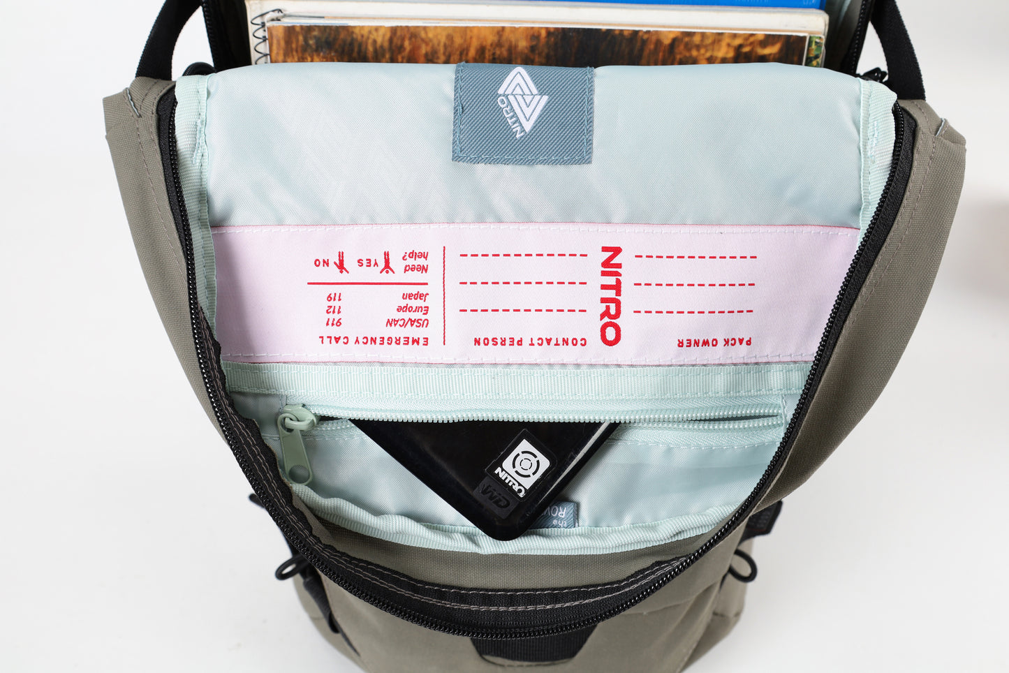 Nitro ROVER 14 X RIPURI SET Snow- Outdoor- Rucksack Waxed Lizard