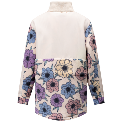 Eivy Field Sherpa Jacket Big Flower Modische Damen-Fleecejacke