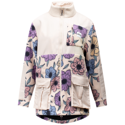 Eivy Field Sherpa Jacket Big Flower Modische Damen-Fleecejacke