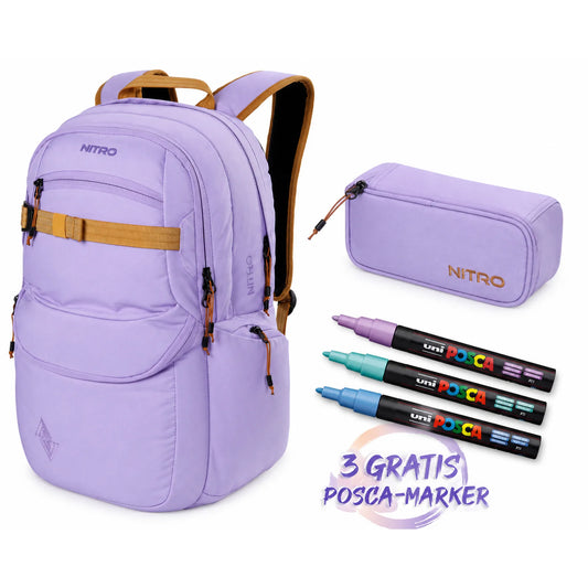 Future Hero Set inkl. Pencil Case XL und 3 POSCA Markern Farbe Lavender