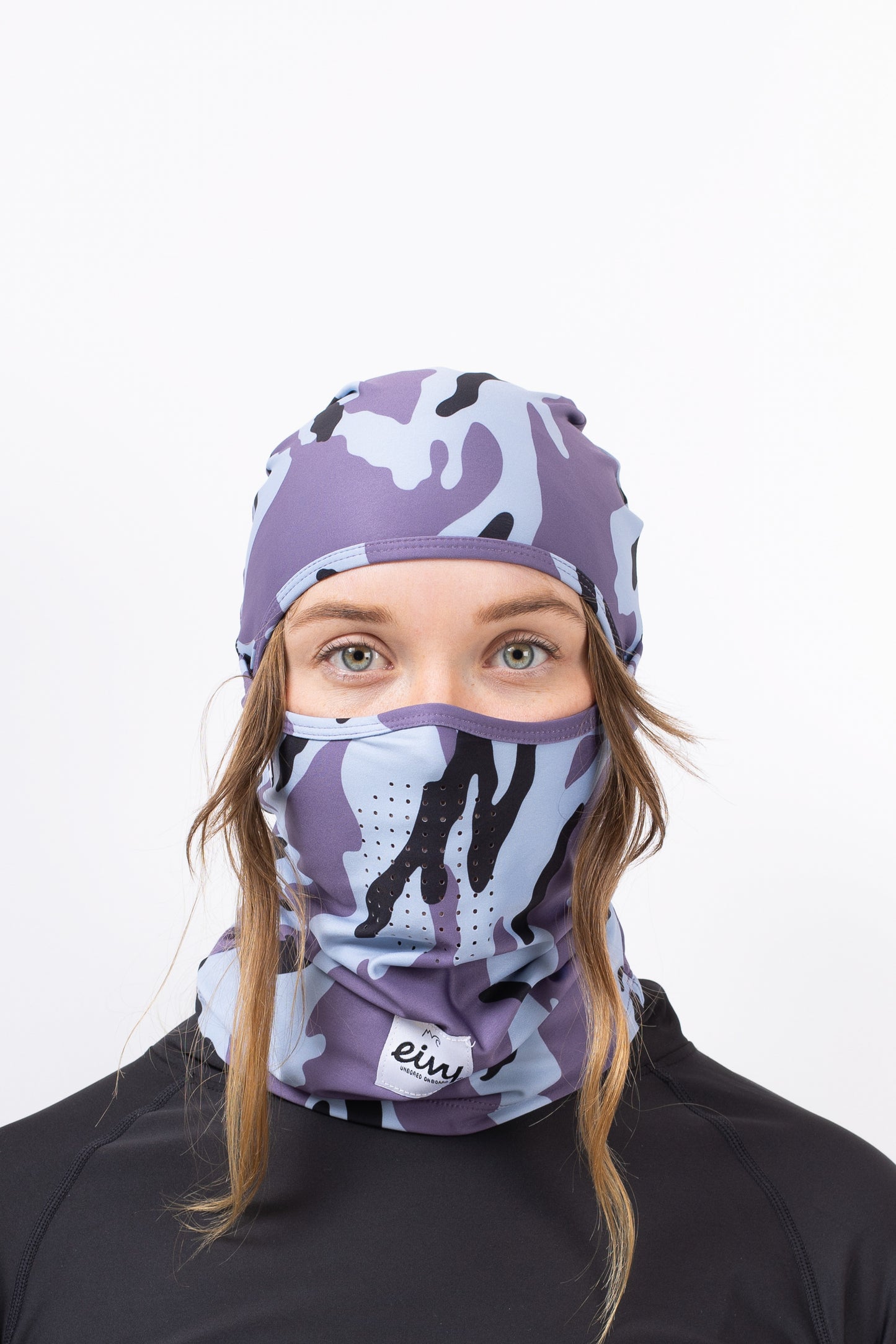 Eivy Hinge Balaclava Black Damen Sturmhaube Purple Stray