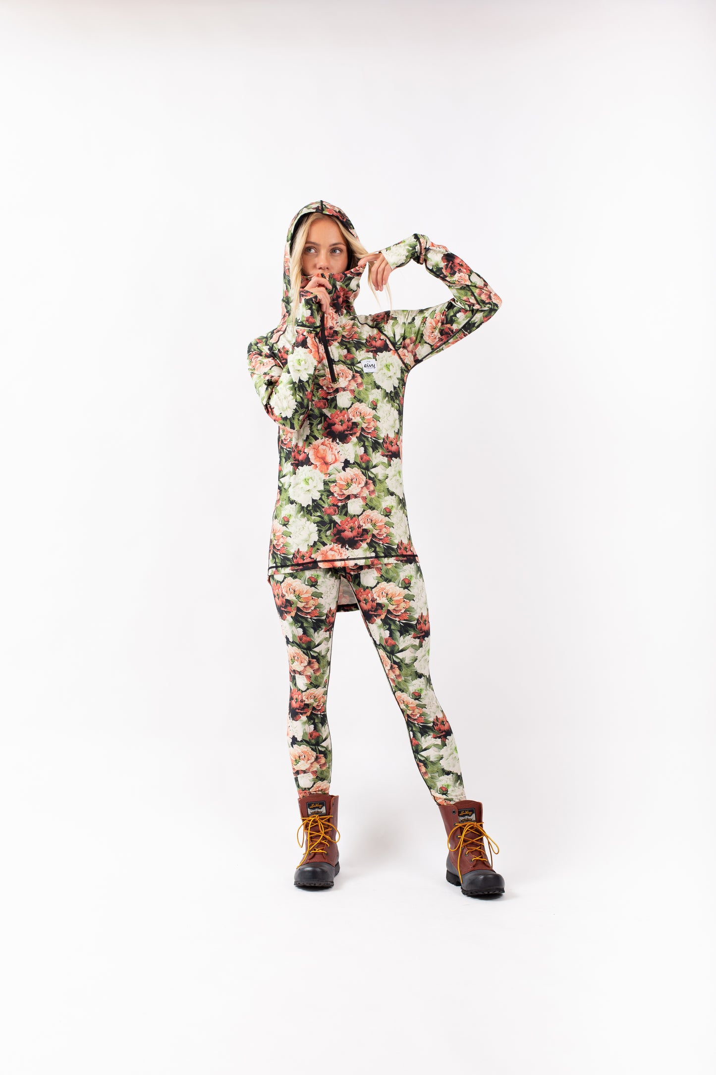 Eivy Icecold Zip Hood Top Autumn Bloom Damen Blumenmuster