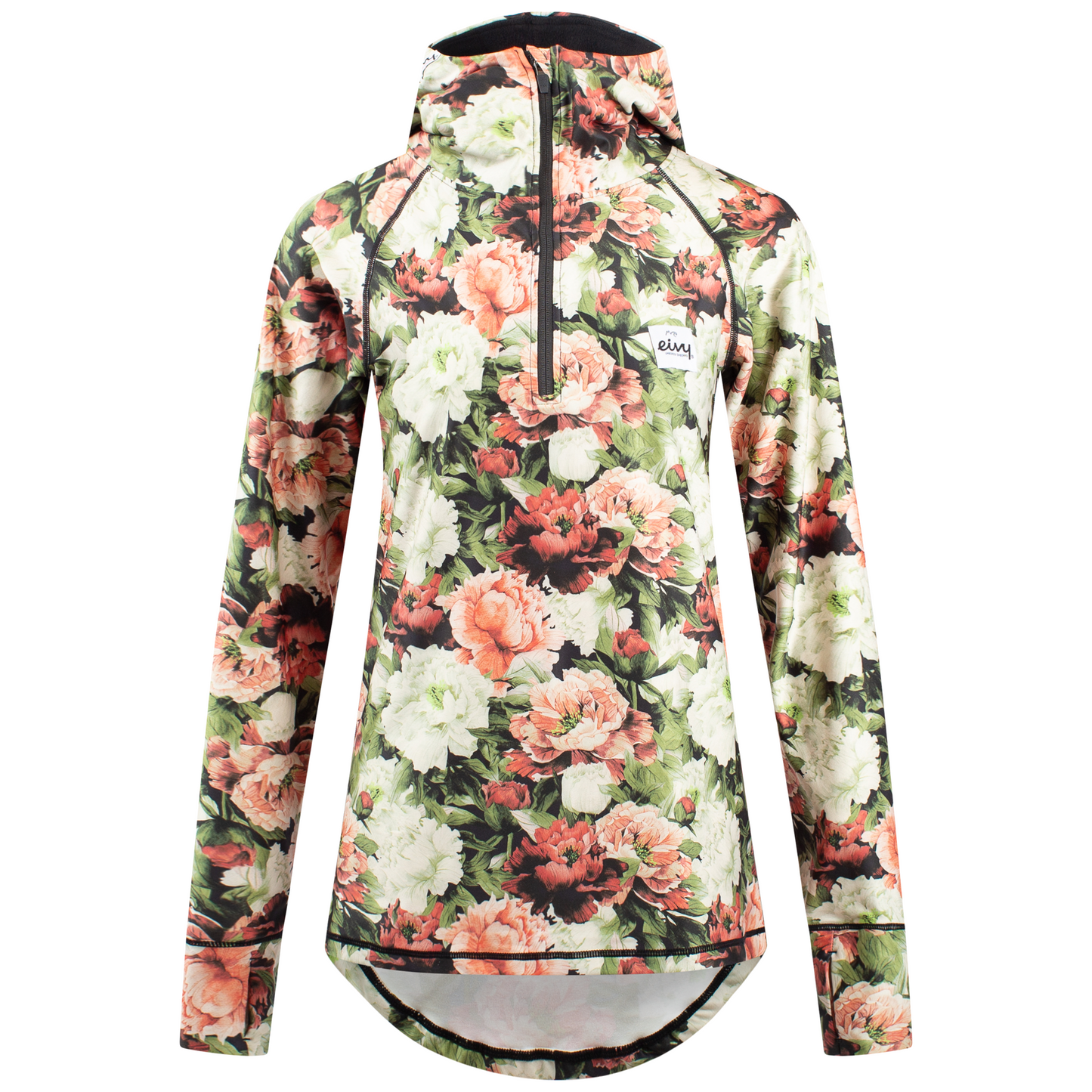 Eivy Icecold Zip Hood Top Autumn Bloom Damen Blumenmuster