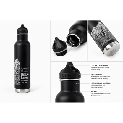 JF Maui Trinkflasche Black Klean Kanteen® Edelstahl Isolierflasche Classic 800 ml