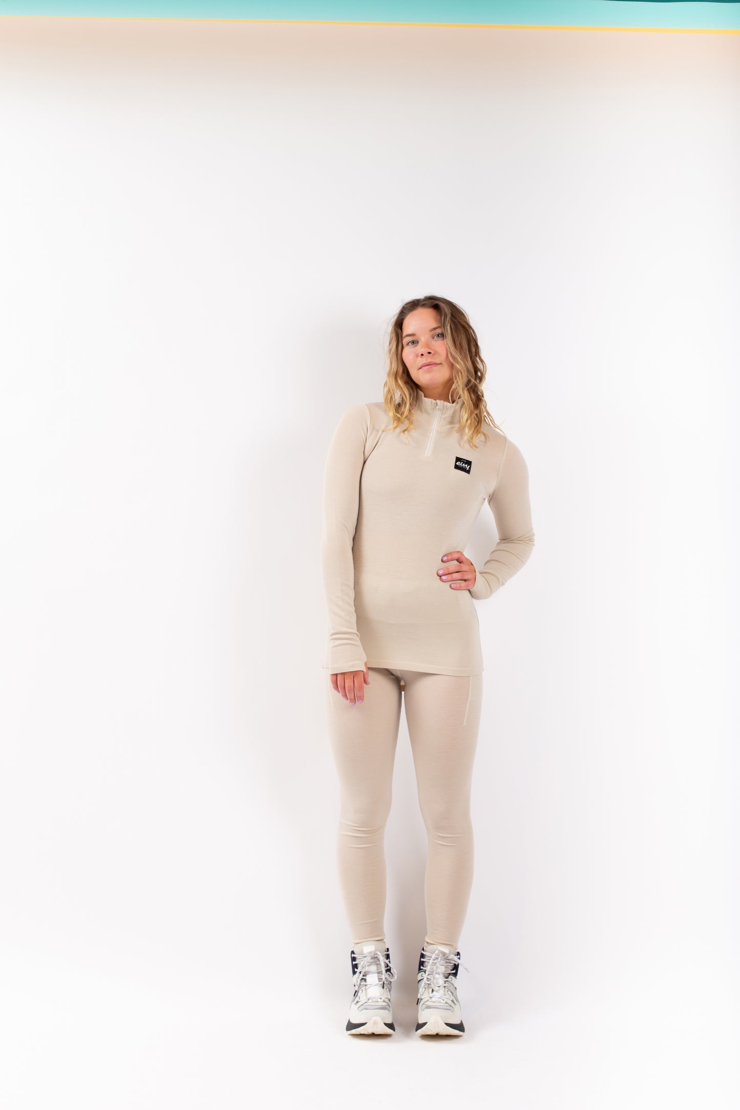 Eivy Journey Wool Rib Top Snowboard Faded Cloud