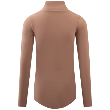 Eivy Journey Rib Top Faded Coffee Funktionales Damen-Baselayer-Shirt für Outdoor