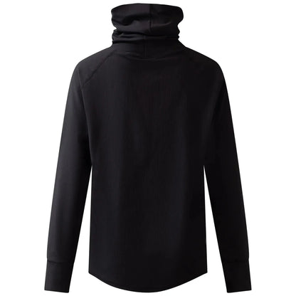 Eivy Loose Fit Gaiter Rib Top Black Langarm Damen Funktionsshirt Schwarz