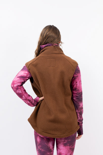 Eivy Lumberjackie Sherpa Vest Brown Damen Fleece Weste