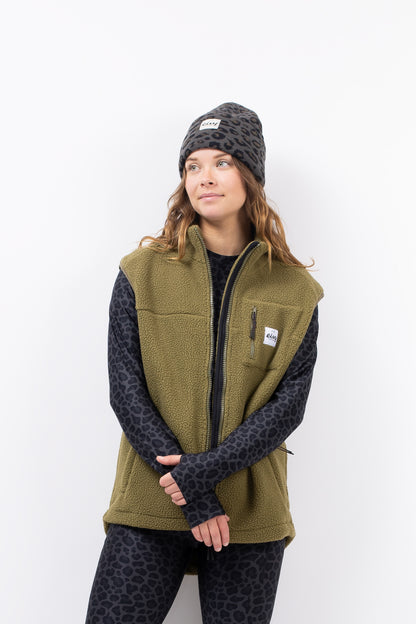 Eivy Lumberjackie Sherpa Vest Olive Fleeceweste weiches Sherpa-Vlies