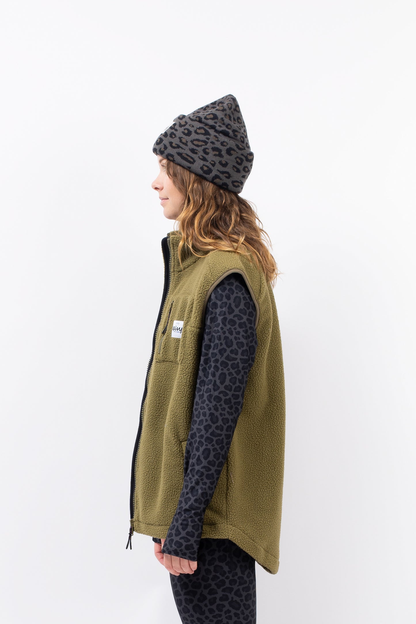 Eivy Lumberjackie Sherpa Vest Olive Fleeceweste weiches Sherpa-Vlies