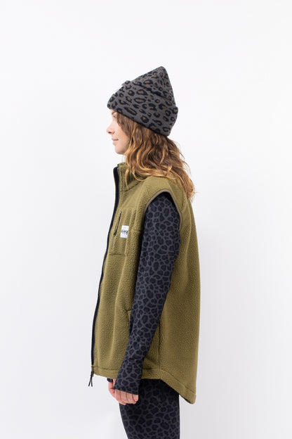 Eivy Lumberjackie Sherpa Vest Olive Fleeceweste weiches Sherpa-Vlies
