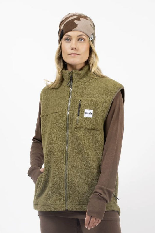 Eivy Lumberjackie Sherpa Vest Olive Fleeceweste weiches Sherpa-Vlies