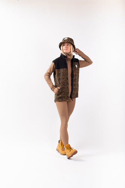 Eivy Lumberjackie Sherpa Vest Leopard leopardengemusterte Fleeceweste