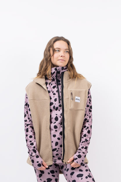 Eivy Lumberjackie Sherpa Vest Sand Fleeceweste weiches Sherpa Weste
