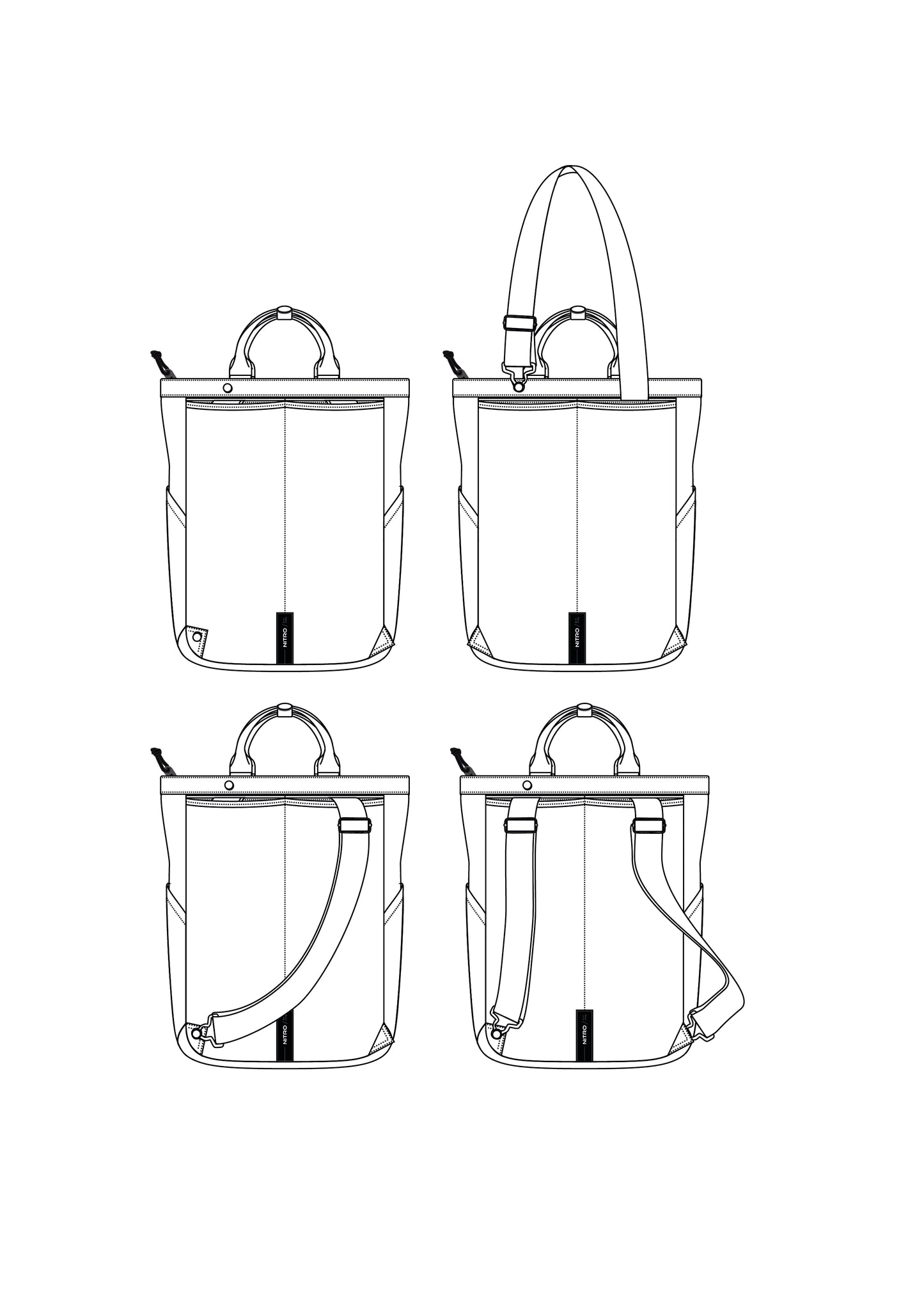 Nitro Mojo 16L Rucksack Tasche GRAPHITE / Tote Bag