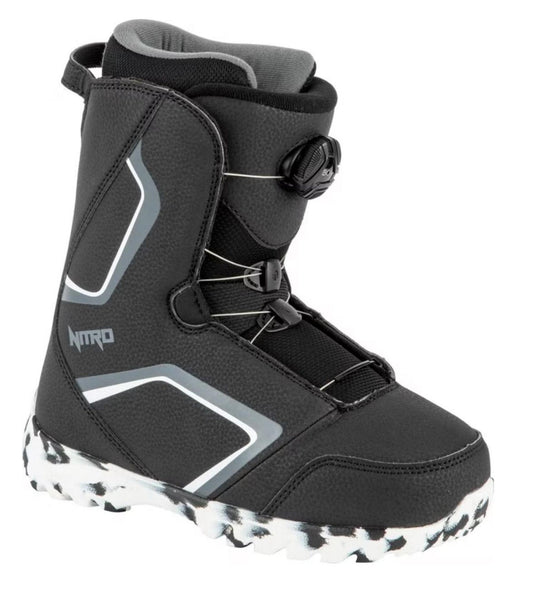 Nitro Droid Boa Snowboard-Boots Kinder BLK-WHT-CHARCOAL