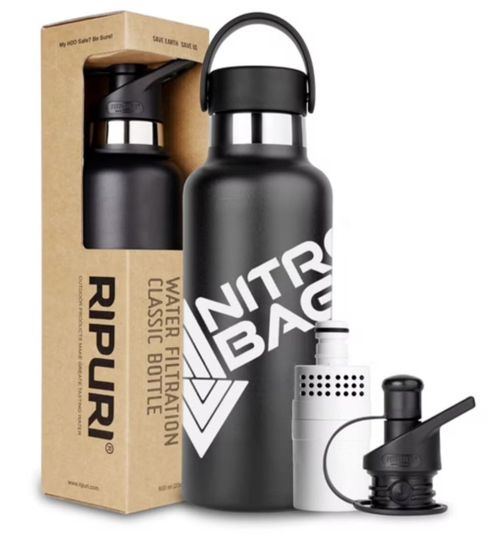 Nitro Bags x RIPURI Trinkflasche 600 ml – Schwarz