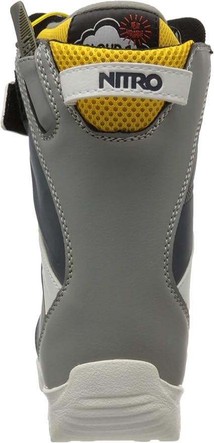 Nitro Droid QLS Navy Blue-Grey-Yellow Snowboardboot Kinder