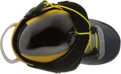 Nitro Droid QLS Navy Blue-Grey-Yellow Snowboardboot Kinder