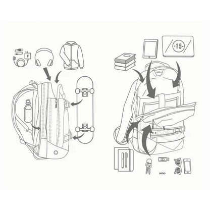 Nitro Aerial 27L Rucksack  mit 15 Zoll Laptopfach Grateful Pink