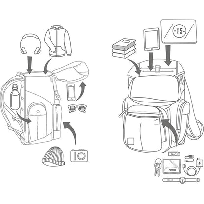 Nitro Daypacker 32L Rucksack mit 15 Zoll Laptopfach Rosin