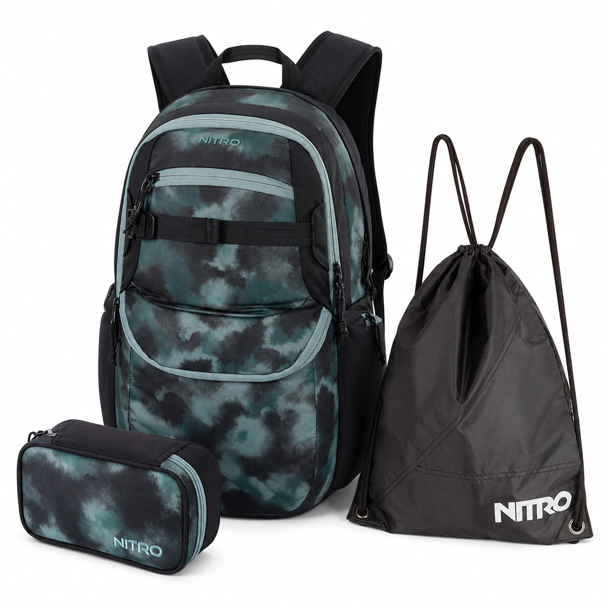 Nitro Future Hero Reef Break 3-teiliges Schulrucksack Set mit Pencil Case XL und Sportsack